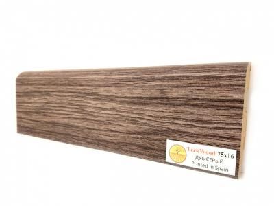 Плинтус МДФ TECKWOOD прямой Дуб Серый  75х16х2150
